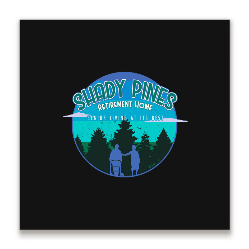 Shady Pines Retirement Home In Miami, Florida Metal Print Square | Artistshot