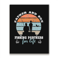 Father And Son Fishing Partners For Life Dad Son Fishing Premium Metal Print Vertical | Artistshot