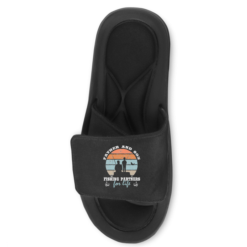 Father And Son Fishing Partners For Life Dad Son Fishing Premium Slide Sandal | Artistshot