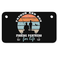 Father And Son Fishing Partners For Life Dad Son Fishing Premium Motorcycle License Plate | Artistshot