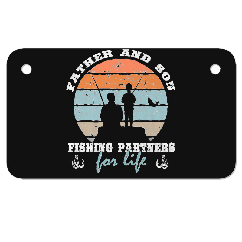 Father And Son Fishing Partners For Life Dad Son Fishing Premium Motorcycle License Plate | Artistshot