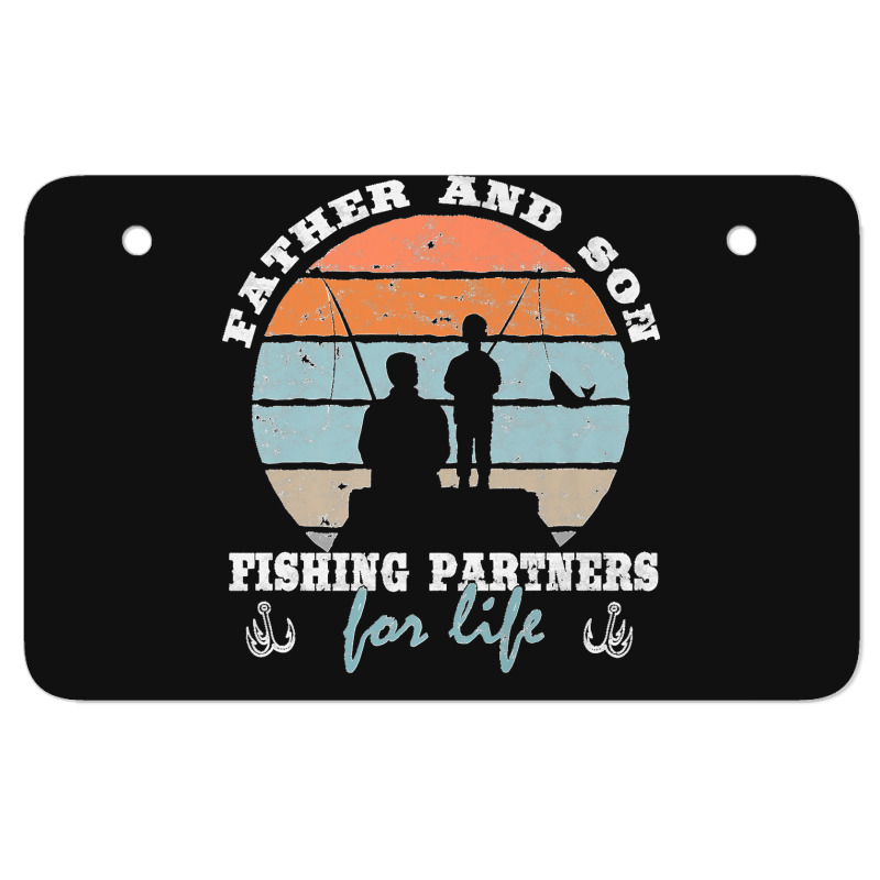 Father And Son Fishing Partners For Life Dad Son Fishing Premium Atv License Plate | Artistshot