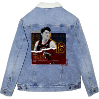 Cedi Osman Basketball Paper Poster Cavaliers Unisex Sherpa-lined Denim Jacket | Artistshot