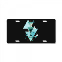 Geometric Triangle Compilation In Teal License Plate | Artistshot