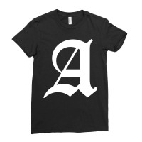 A Gothic Font Capital Letter A White Ladies Fitted T-shirt | Artistshot