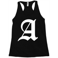 A Gothic Font Capital Letter A White Racerback Tank | Artistshot