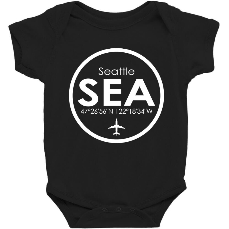 Sea, Seattle-tacoma International Airport Baby Bodysuit by greggjvandervor | Artistshot