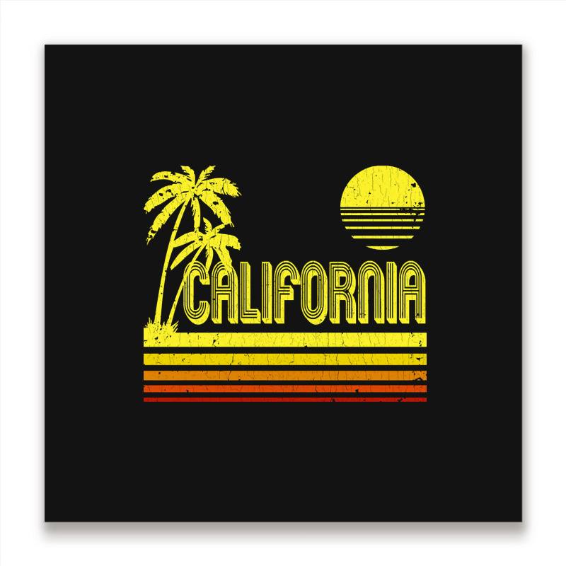 Vintage California (distressed Look) (2) Metal Print Square | Artistshot