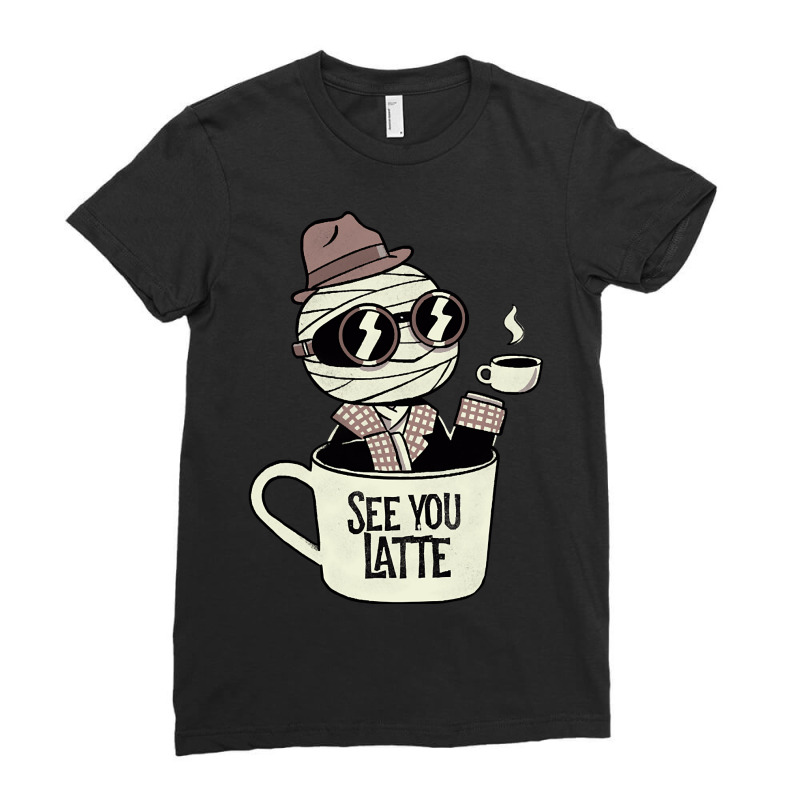 Invisible Before My Coffee Ladies Fitted T-Shirt by Sizemore Adame | Artistshot