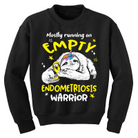 Mostly Running On Empty Endometriosis Warrior-xh7j0 Youth Sweatshirt | Artistshot