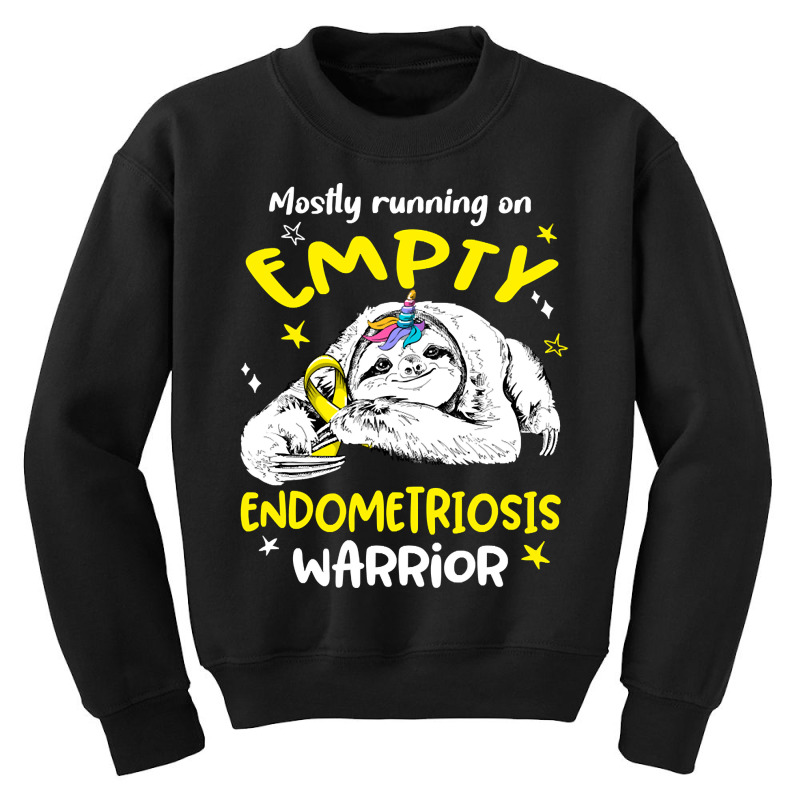 Mostly Running On Empty Endometriosis Warrior-xh7j0 Youth Sweatshirt | Artistshot