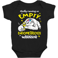 Mostly Running On Empty Endometriosis Warrior-xh7j0 Baby Bodysuit | Artistshot