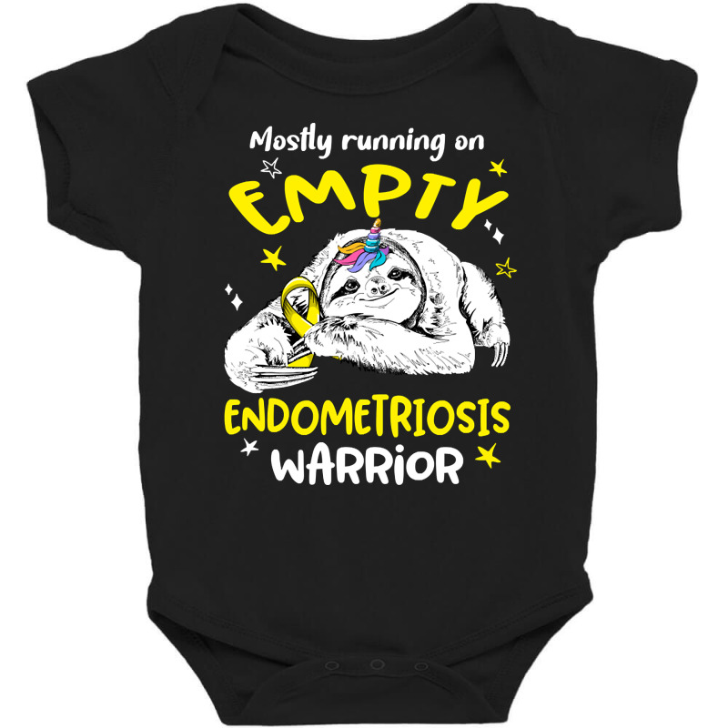 Mostly Running On Empty Endometriosis Warrior-xh7j0 Baby Bodysuit | Artistshot