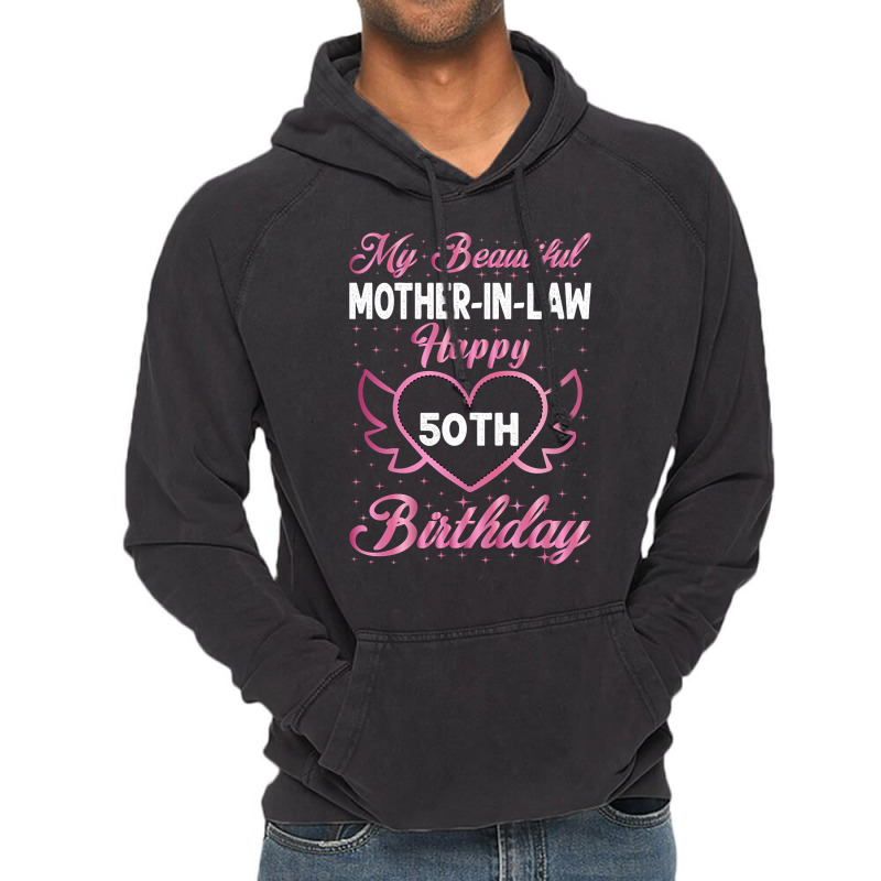 Mother In Law Birthday 50th Vintage Hoodie by declangreenwood | Artistshot