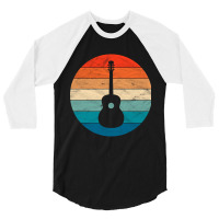 Vintage Retro Acoustic Guitar 3/4 Sleeve Shirt | Artistshot