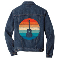 Vintage Retro Acoustic Guitar Men Denim Jacket | Artistshot