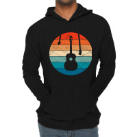 Vintage Retro Acoustic Guitar Lightweight Hoodie | Artistshot