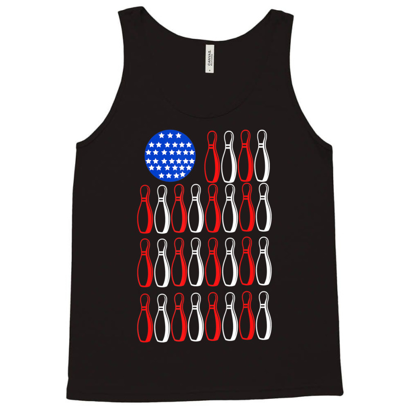 American Flag Patriot Patriotic Strike Sports Bowler Bowling Tank Top by rastyrocl | Artistshot