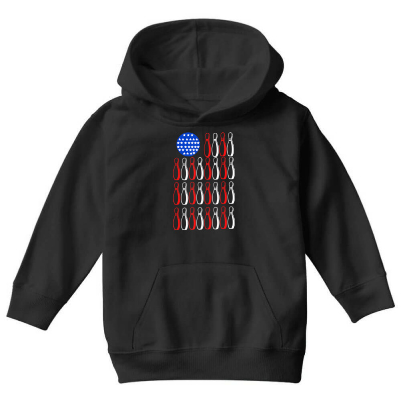 American Flag Patriot Patriotic Strike Sports Bowler Bowling Youth Hoodie by rastyrocl | Artistshot