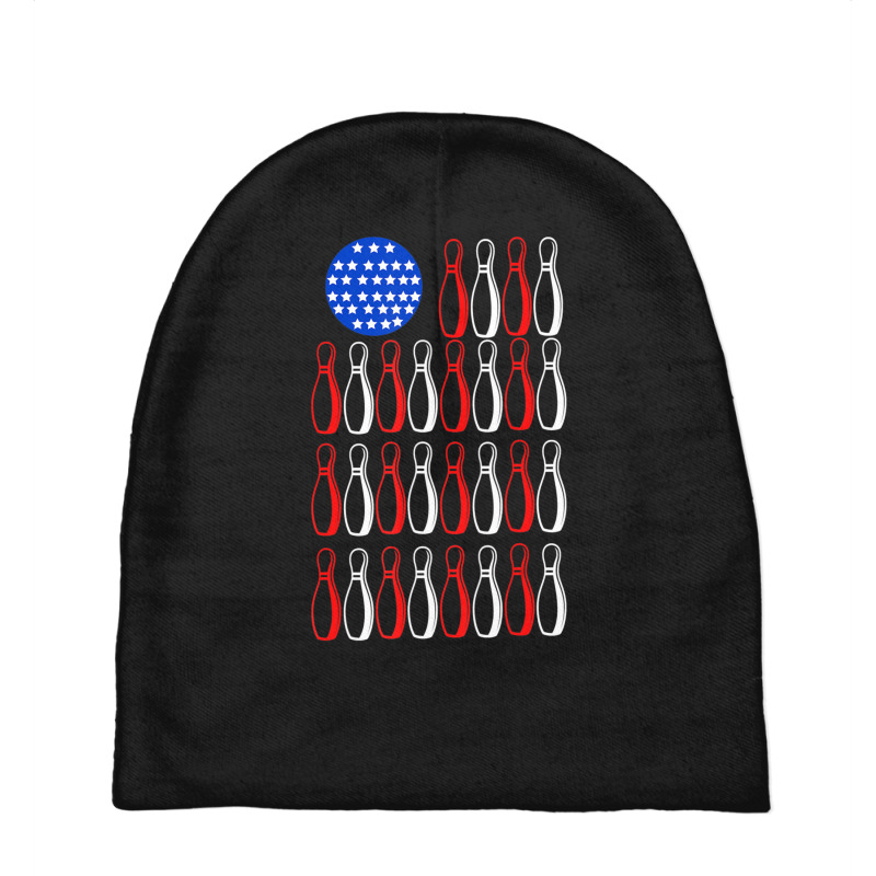 American Flag Patriot Patriotic Strike Sports Bowler Bowling Baby Beanies by rastyrocl | Artistshot