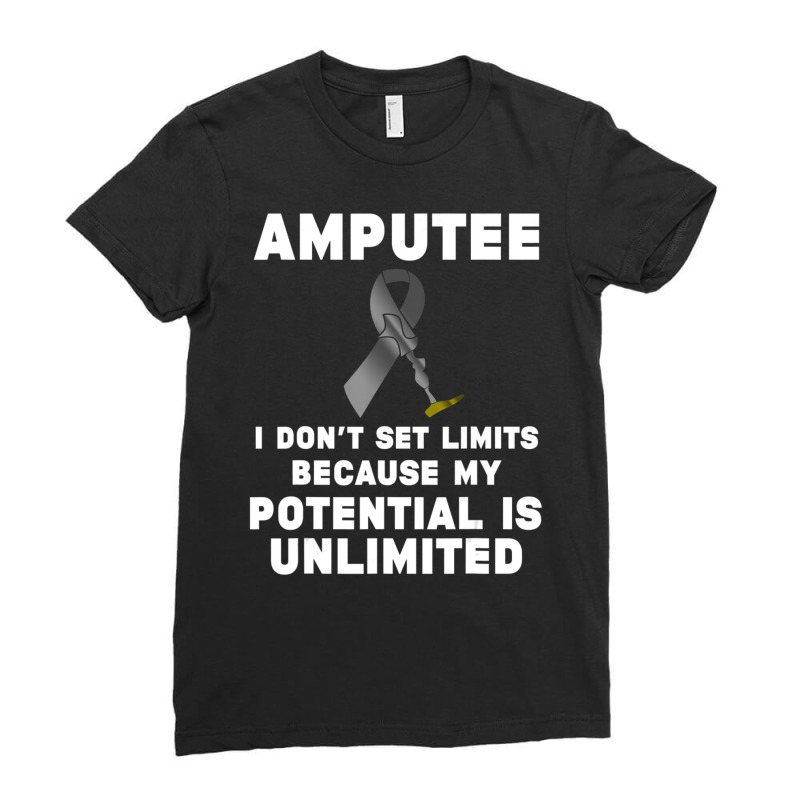 Amputee Humor Potential Leg Arm Recovery Ladies Fitted T-Shirt by rastyrocl | Artistshot