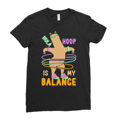 Alpaca Lover Gift T  Shirt Hula Hoop Is My Balance   Funny Hooping And Ladies Fitted T-shirt Designed By Sohara151