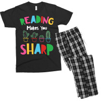 Reading Makes You Sharp Men's T-shirt Pajama Set | Artistshot