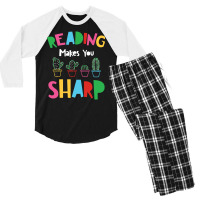 Reading Makes You Sharp Men's 3/4 Sleeve Pajama Set | Artistshot