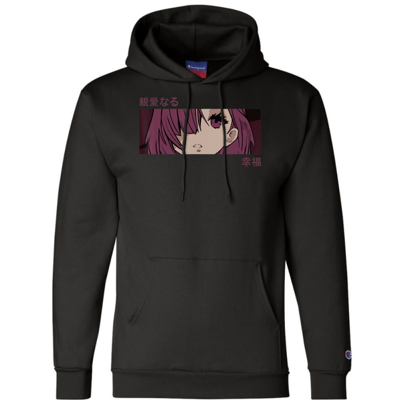 Anime Girl Eyes Japan Culture Art Japanese Aesthetic Champion Hoodie | Artistshot