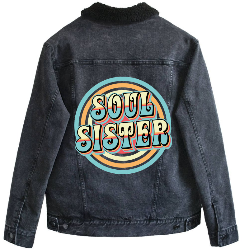 Soul Sister Unisex Sherpa-Lined Denim Jacket by greggjvandervor | Artistshot