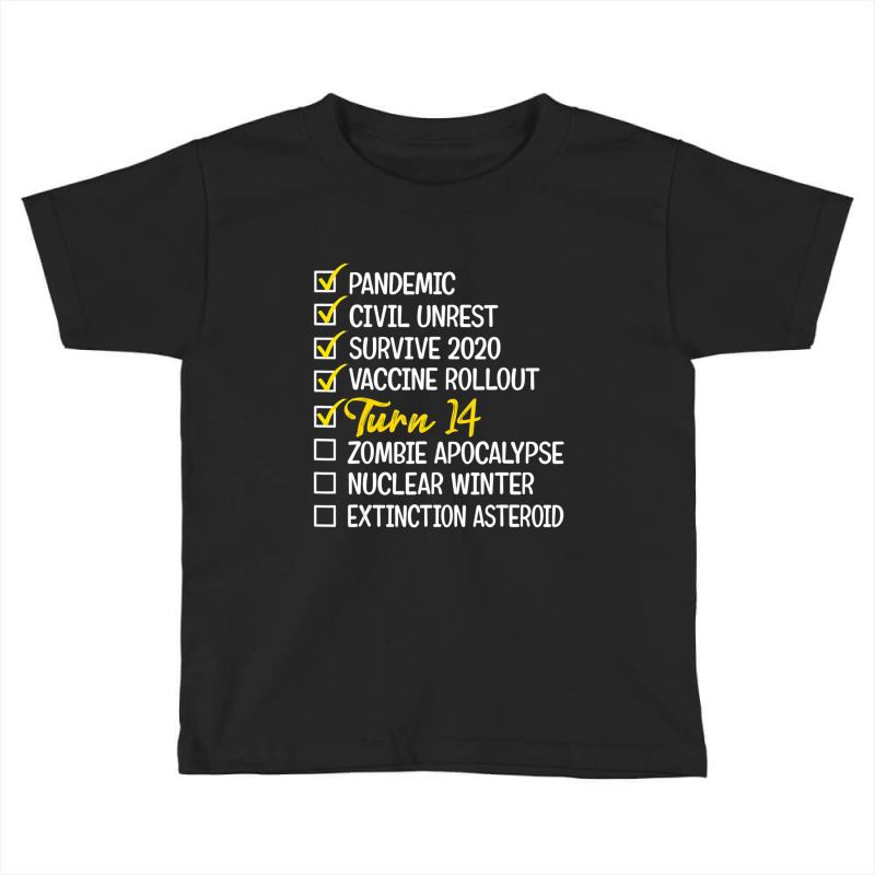 Funny 14th Birthday Gift 14 Years Old Quarantine 2022 Toddler T-shirt | Artistshot