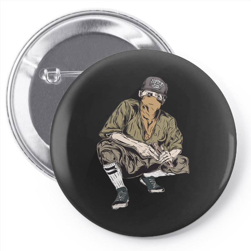 Vintage Gangster Vintage Illustration Pin-back Button | Artistshot