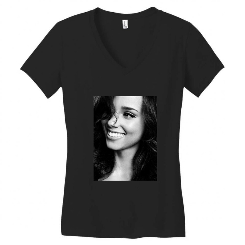 Alicia Keys - Black And White Women's V-Neck T-Shirt by MichaelVictory | Artistshot