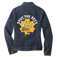 Save The Bees-cxdgj Ladies Denim Jacket | Artistshot