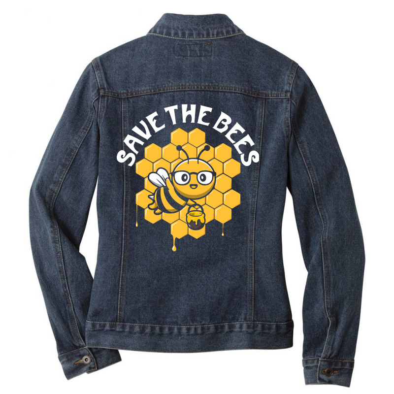 Save The Bees-cxdgj Ladies Denim Jacket by lykhongduong9enev3 | Artistshot