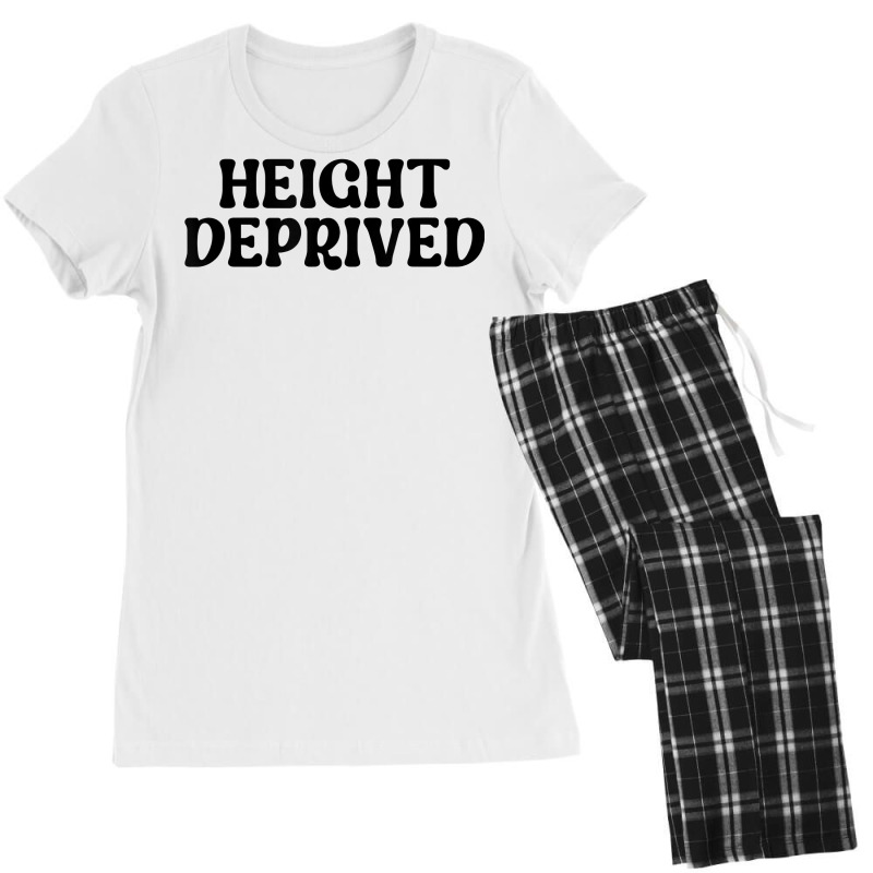 Height Deprived Short People Retro Funny Saying Joke Gag T Shirt Women's Pajamas Set by rennambka | Artistshot