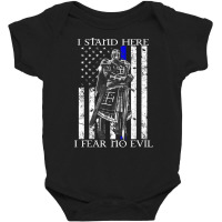 I Stand Here I Fear No Evil Crusader Knight Templar T Shirt Baby Bodysuit | Artistshot