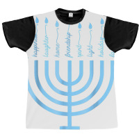 Happy Hanukkah Menorah Vintage Hebrew Jewish Holiday T Shirt Graphic T-shirt | Artistshot