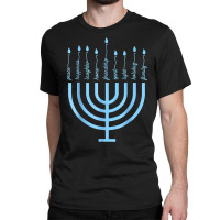 Happy Hanukkah Menorah Vintage Hebrew Jewish Holiday T Shirt Classic T-shirt | Artistshot