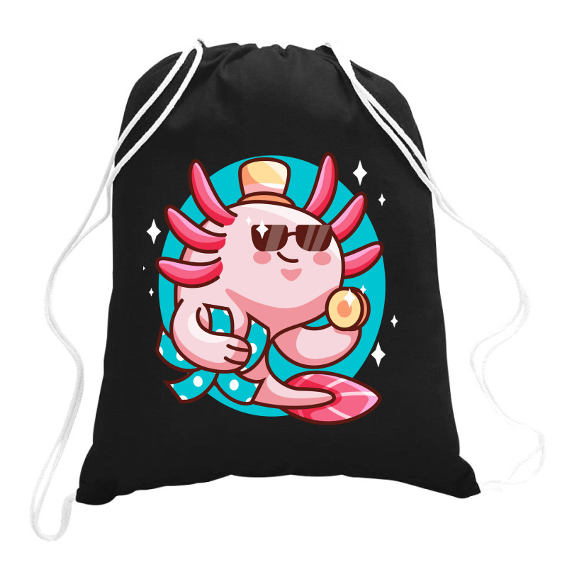 Axolotl Axolotl Fish Axolotl Pun Axolotl Lover Funny Axolotl Cute Axol Drawstring Bags | Artistshot