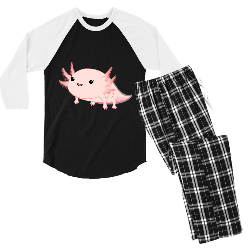 Axolotl Baby Kawaii Men's 3/4 Sleeve Pajama Set | Artistshot