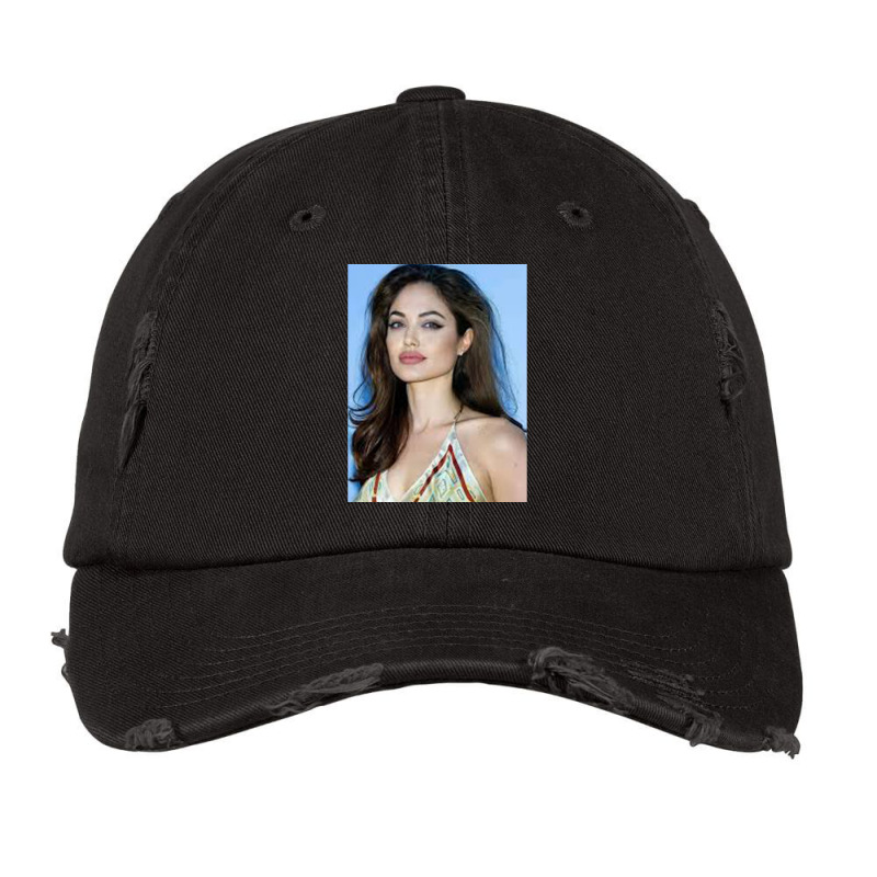 Angelina Jolie - Album Vintage Cap by MichaelVictory | Artistshot