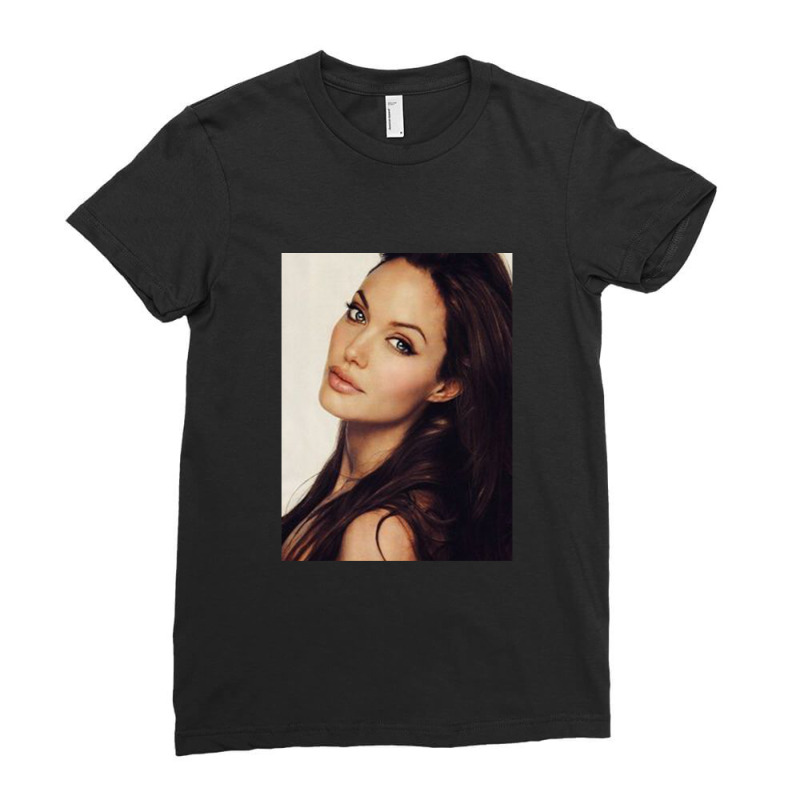 Angelina Jolie - Poster Ladies Fitted T-Shirt by MichaelVictory | Artistshot