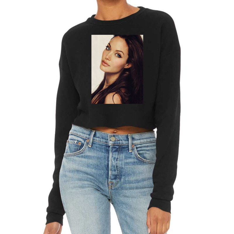 Angelina Jolie - Poster Cropped Sweater by MichaelVictory | Artistshot