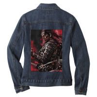 Ghost Of Tsushima Gaming Samurai Anime Movie Film Brava Warriors Ladies Denim Jacket | Artistshot