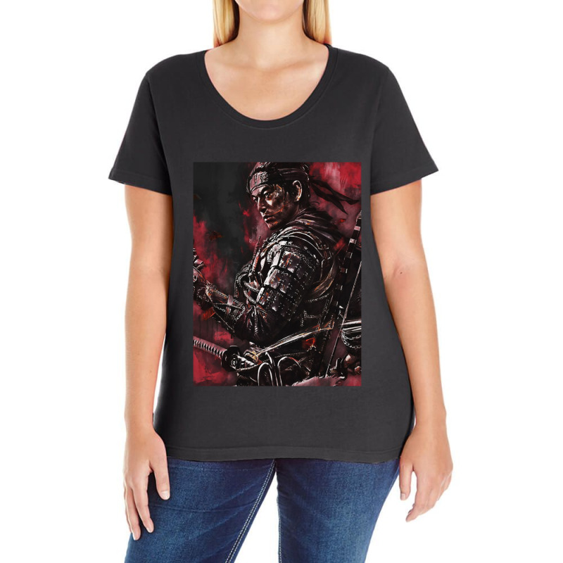 Ghost Of Tsushima Gaming Samurai Anime Movie Film Brava Warriors Ladies Curvy T-Shirt by KathrynHabstritt | Artistshot