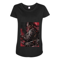 Ghost Of Tsushima Gaming Samurai Anime Movie Film Brava Warriors Maternity Scoop Neck T-shirt | Artistshot