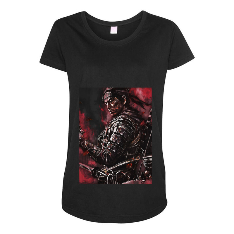 Ghost Of Tsushima Gaming Samurai Anime Movie Film Brava Warriors Maternity Scoop Neck T-shirt by KathrynHabstritt | Artistshot