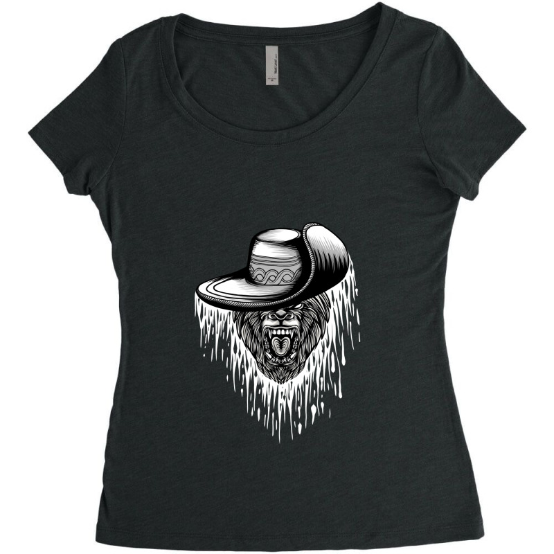 Bandit Gorilla Women's Triblend Scoop T-shirt | Artistshot