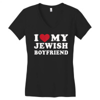 I Love My Latina Boyfriend, I Heart My Latina Boyfriend T Shirt Women's V-neck T-shirt | Artistshot